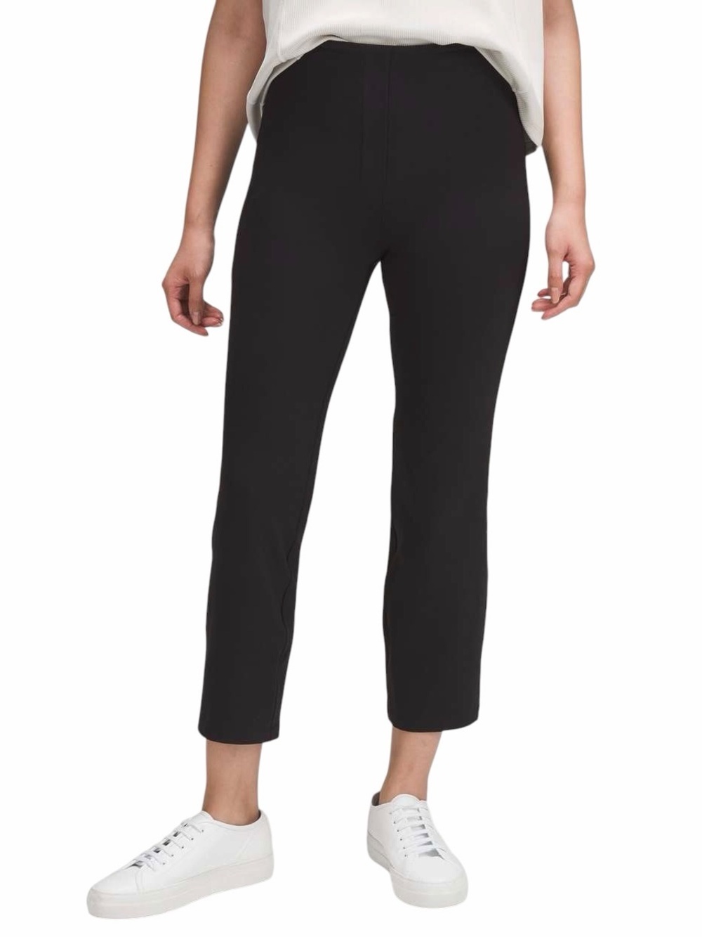Lululemon Smooth Fit Pull-On High-Rise Cropped Pant Black Sz 12